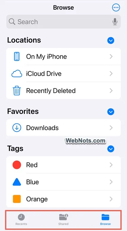 Files App Interface
