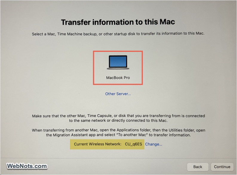 Select Connected Mac