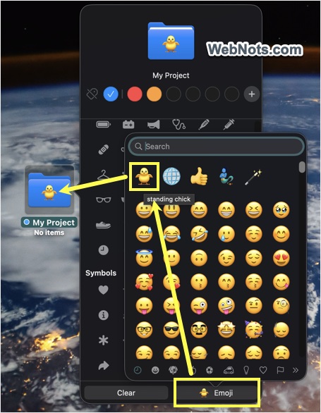 Add Emoji on Folder Icon