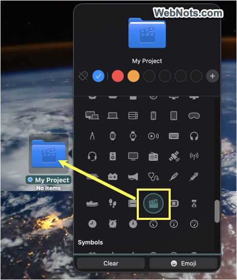 Add Symbol on Folder Icon