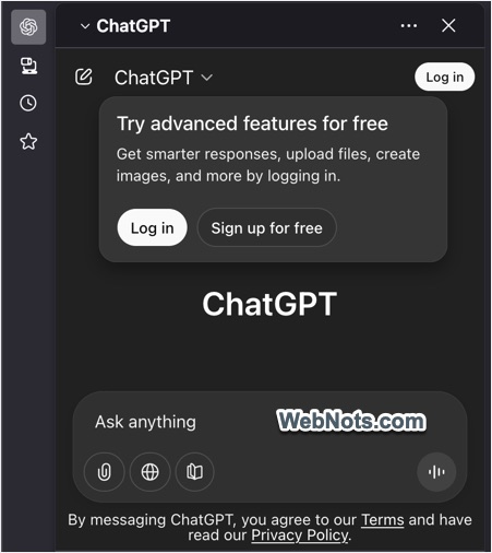 ChatGPT in Firefox