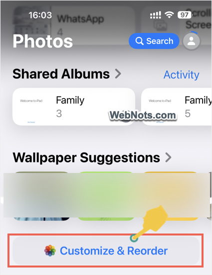 Customize Photos App