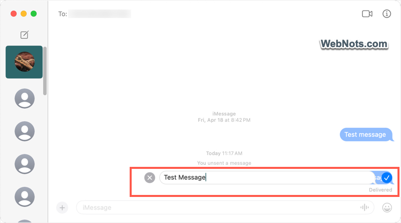 Edit Delivered Message
