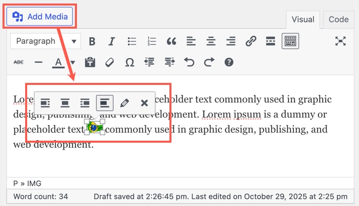Classic Editor Example