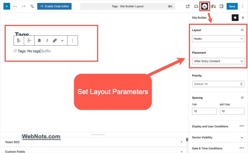 Create Hook for Tags in Astra Theme