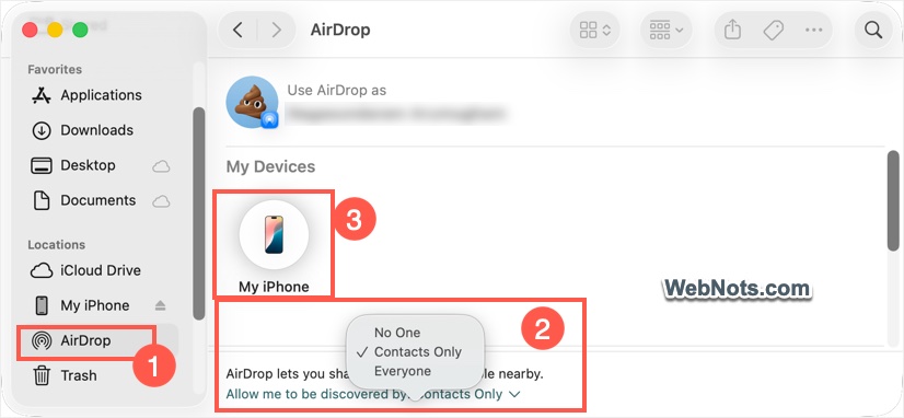 AirDrop on Mac