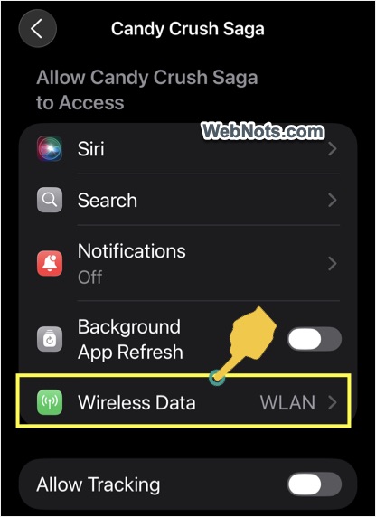 App's Wireless Data