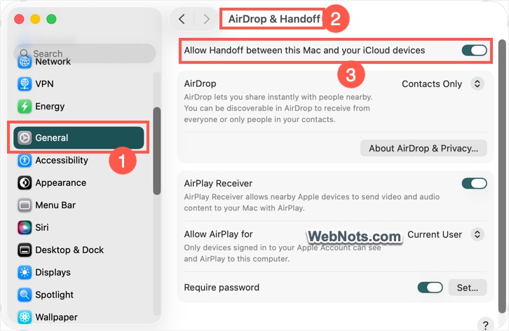 HandOff on Mac