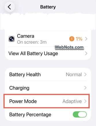 Power Mode Option