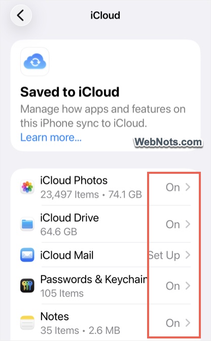 Save to iCloud on iPhone