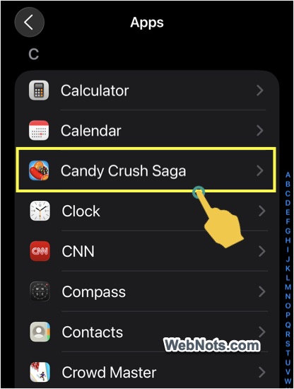 Single App Settings