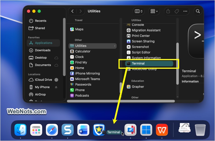 Add App to Dock