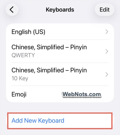 Add Custom Keyboard on iPhone