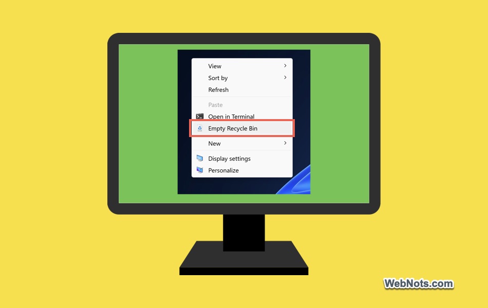 Add Empty Recycle Bin in Context Menu