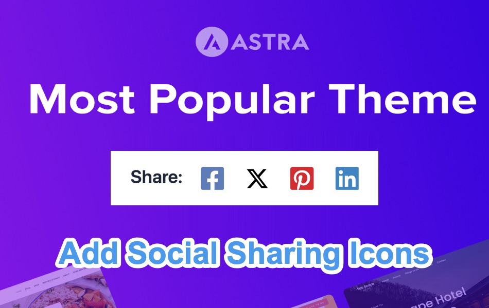 Add Social Sharing Icons in Astra Theme