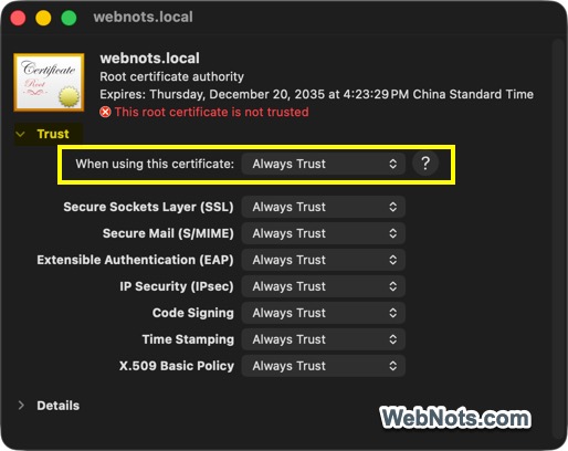 Always Trust Certificate