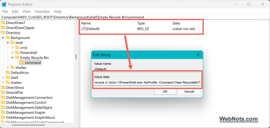 Assign Command for Deleting