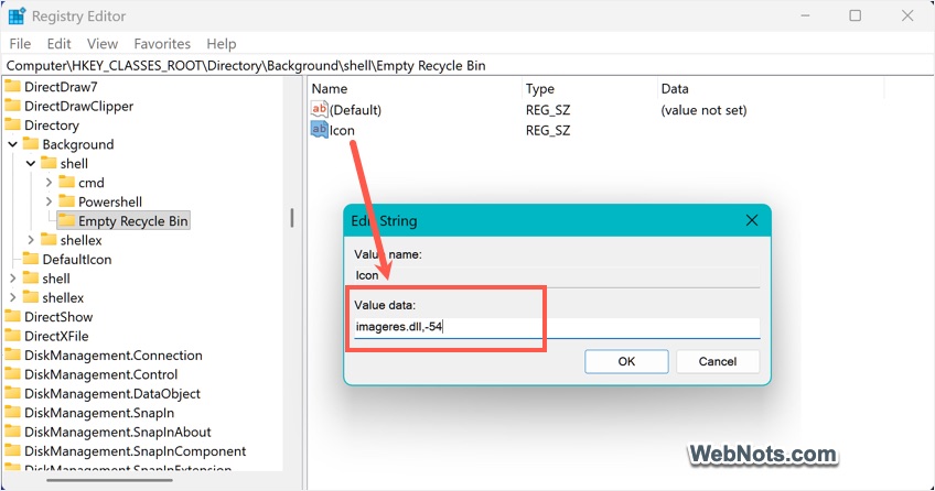 Assign Image Icon in Value Data