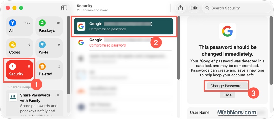 Change Compromised Passwords