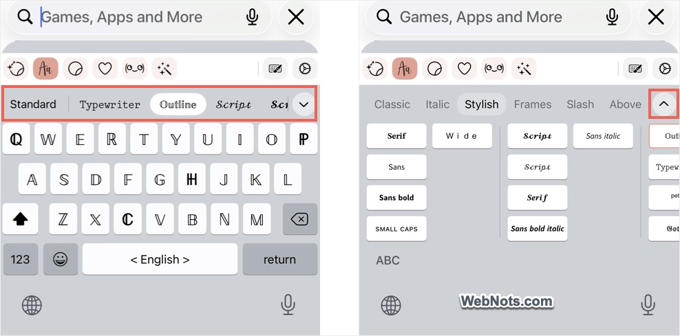 Change Font and Style for Typing