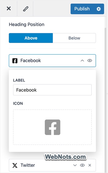 Change Icon Label and Image