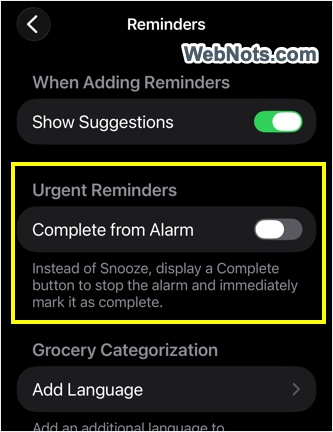 Complete Task from Alarm