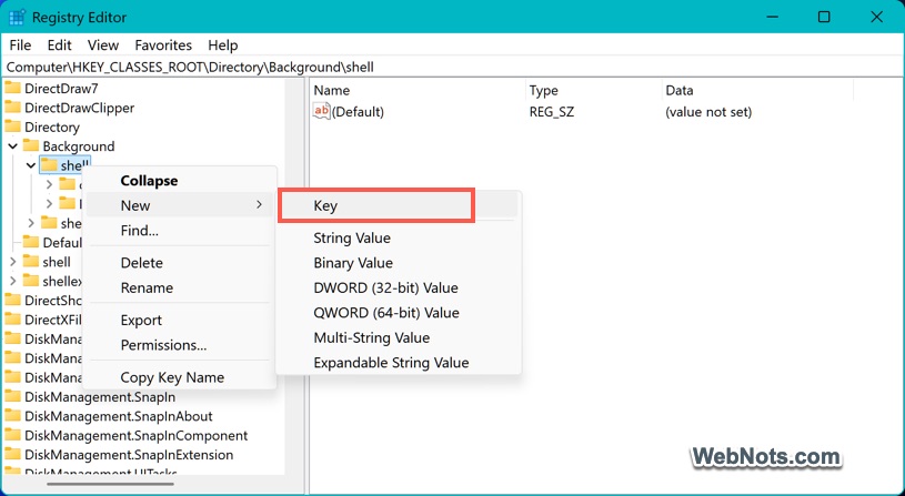 Create New Empty Recycle Bin Key