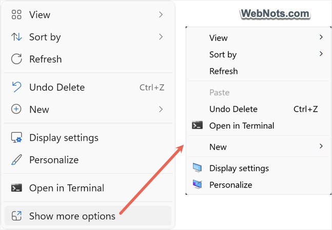 Default Context Menu on Desktop