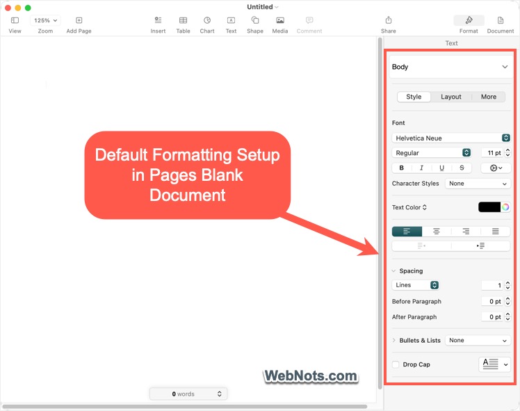 Default Pages Blank Template