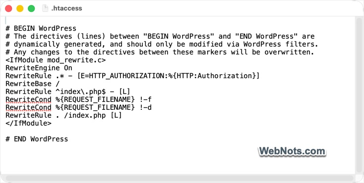 Default WordPress Redirect Rules in htaccess