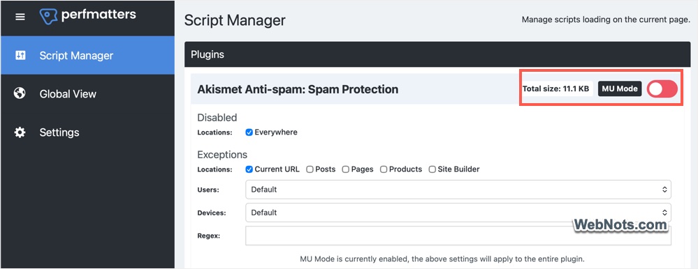 Disable Plugins in MU Mode