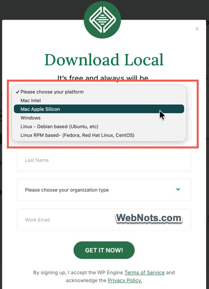 Download Local WP App