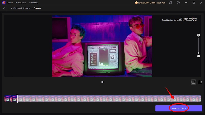 Export Water Mark Removed Video