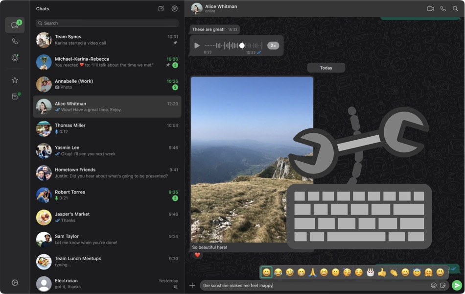 Keyboard Shortcuts for WhatsApp Desktop