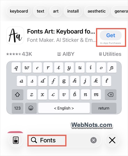 Install Fonts Art App