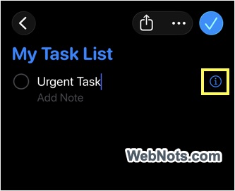 Open Task Details