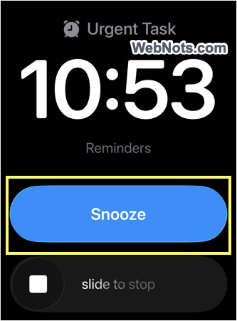 Reminder Alarm on Lock Screen
