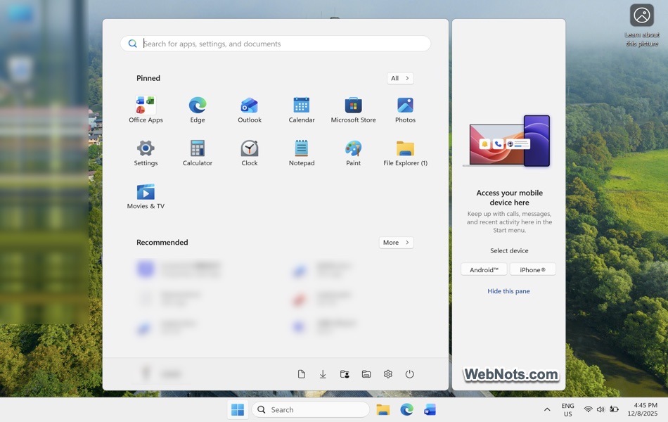 Remove Split Start Menu in Windows 11