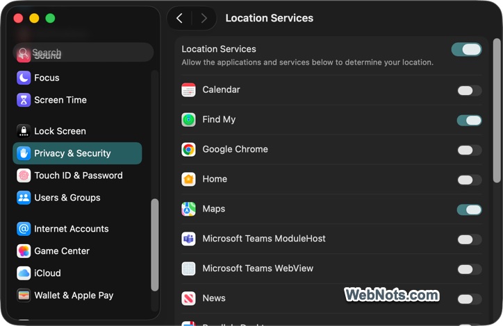 Review App Permissions on Mac