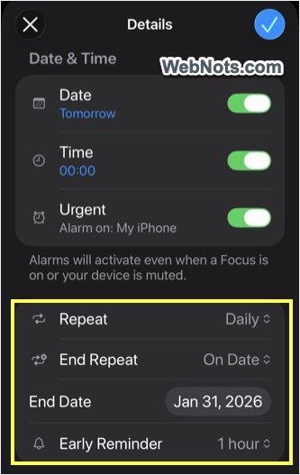 Schedule Alarm