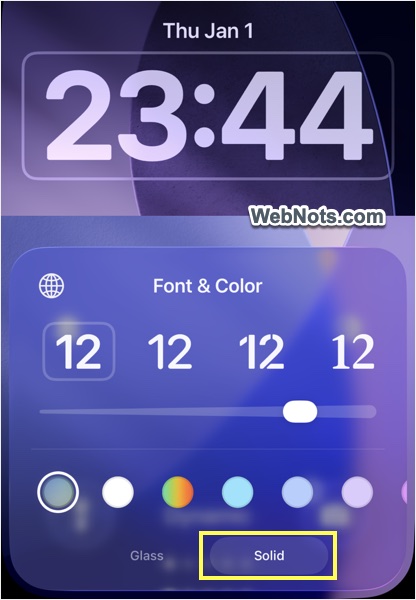 Solid Clock on Lock Screen