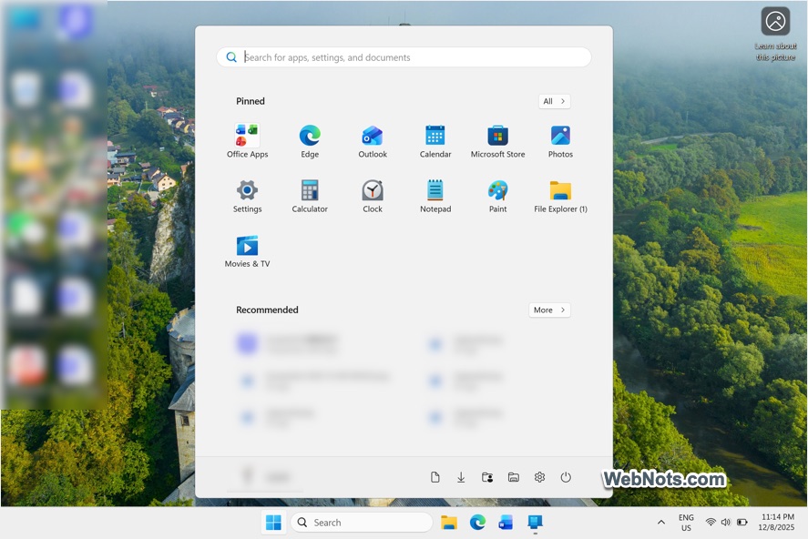 Split Start Menu Removed