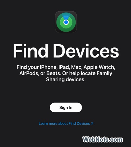 Use Find Device from iCloud