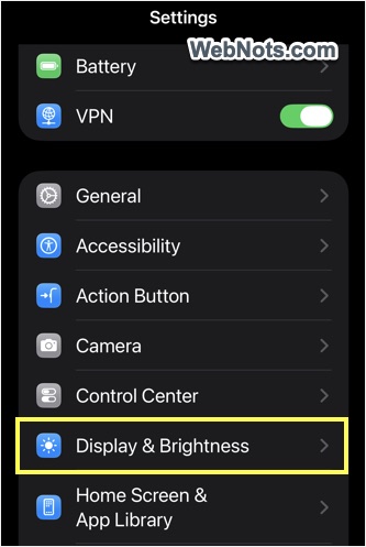 iPhone Display Settings