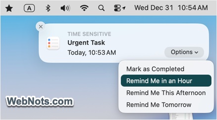 iPhone Reminder Alert on Mac