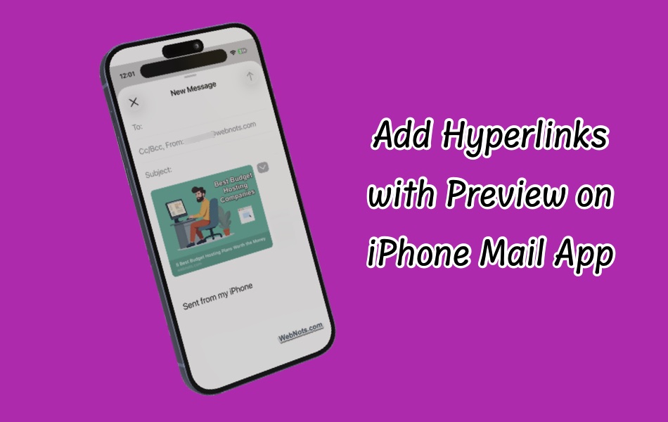 Add Hyperlinks with Preview on iPhone Mail App