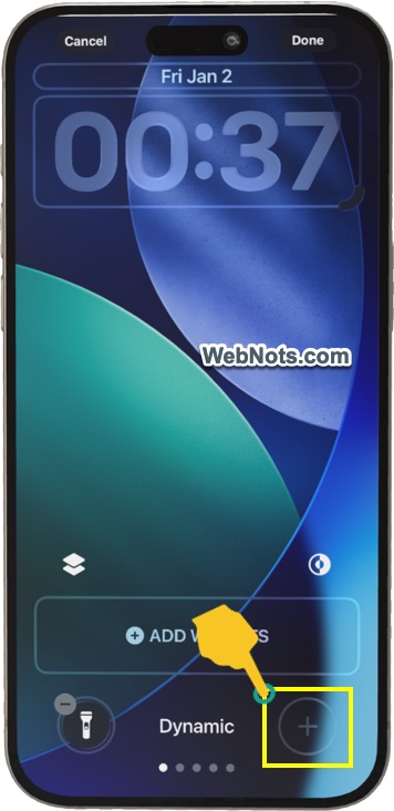 Add Lock Screen Widget