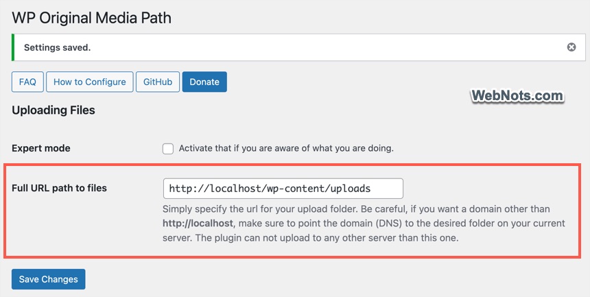Change File Path to Localhost