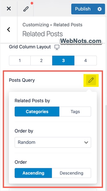 Change Post Query