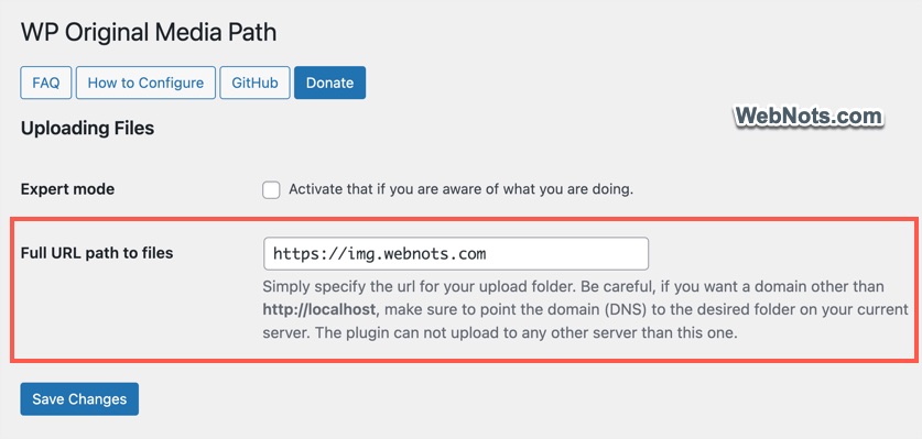 Check Current Uploads Path